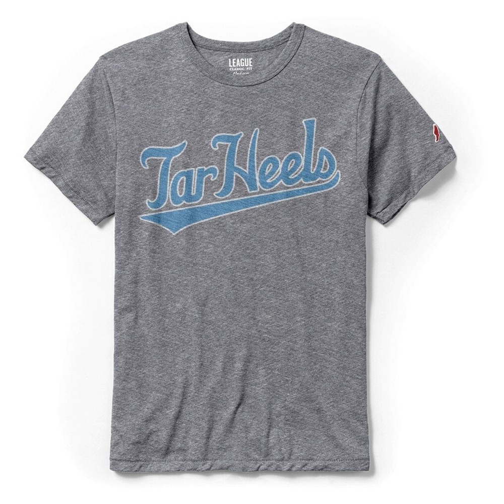League UNC Tar Heels Victory Falls Tee Fall Heather Grey T-Shirt Mens Medium NEW
